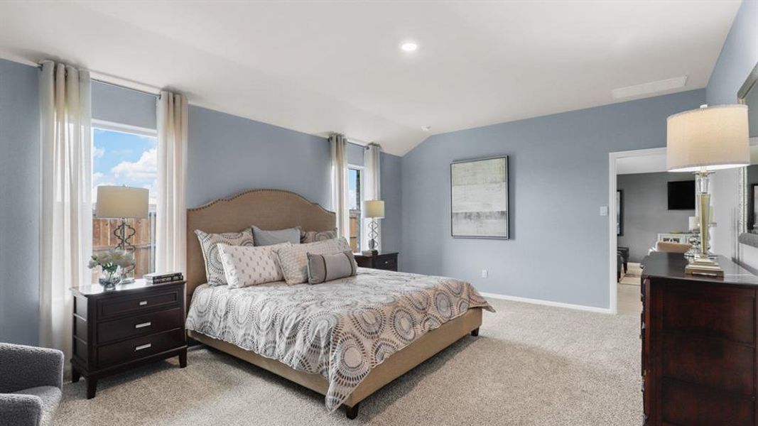 Furnished interior view inside a new home in Lonestar at Liberty Trails, Fort Worth (Image 28). Furnished interior view inside a new home in Lonestar at Liberty Trails, Fort Worth (Image 28).