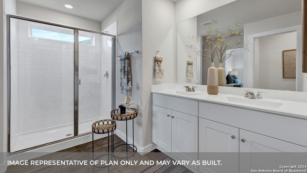 Furnished interior view inside a new home in Trace, San Marcos (Image 17).