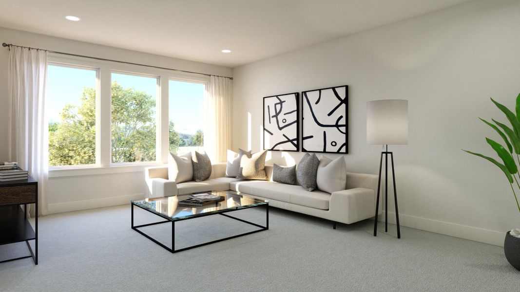 Representative furnished interior of a home built from the Griffin V by Southgate Homes in Eliana, McKinney (Image 17).