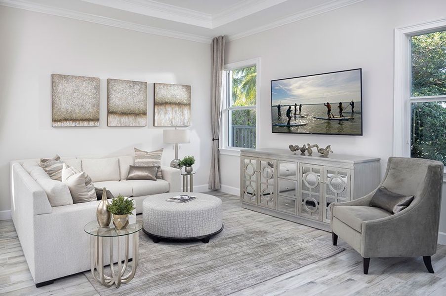 Representative furnished interior of a home built from the Kingfisher Grand by Minto Communities in Westlake, Loxahatchee (Image 4).