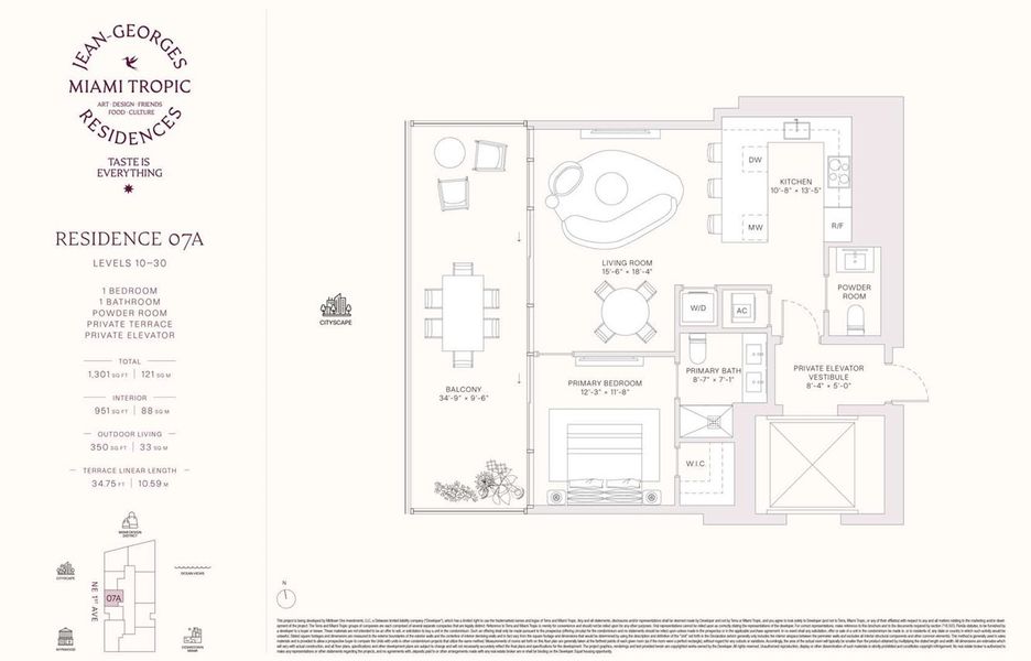 2D floor plan layout for the Residences 07A - Levels 10-30 by Terra Group in Miami Tropic, Miami, FL (Image 1). 2D floor plan layout for the Residences 07A - Levels 10-30 by Terra Group in Miami Tropic, Miami, FL (Image 1).