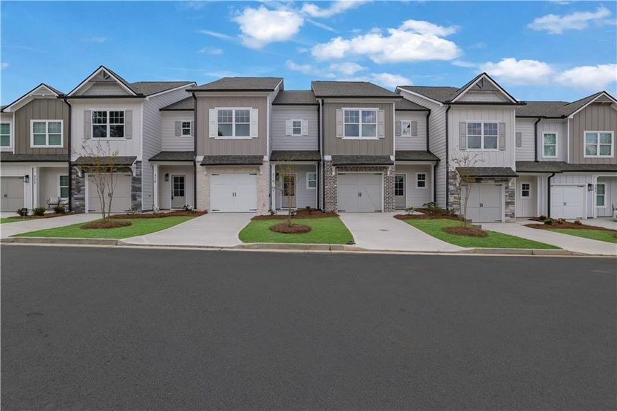 Front exterior of a new home in , Ball Ground, GA, highlighting curb appeal (Image 28).
