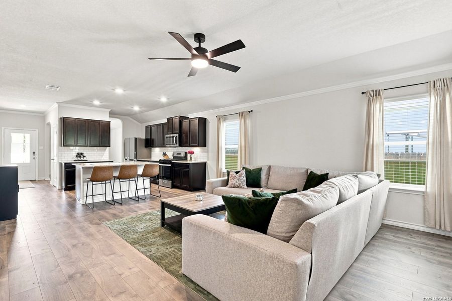 Furnished interior view inside a new home in Redbird Ranch, San Antonio (Image 18).