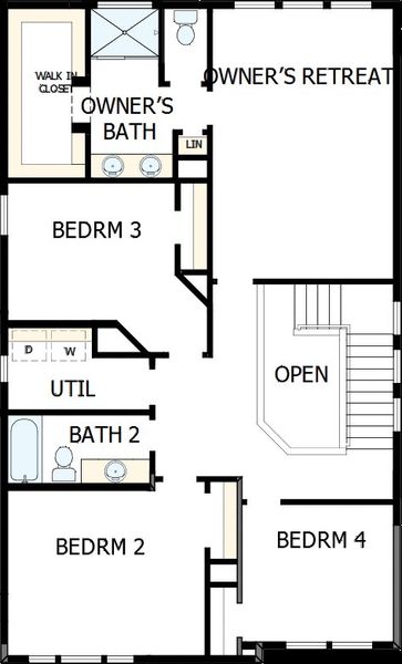 2D floor plan layout of this home in Nexus – Park Collection, Gallatin, TN (Image 3).