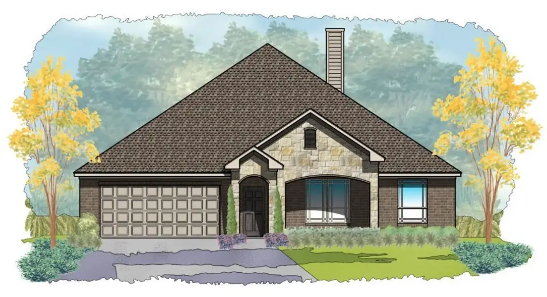 Representative exterior photo of a completed home built from the Aria with Bonus by Carothers Executive Homes in Eagle Heights, Salado, TX (Image 1).