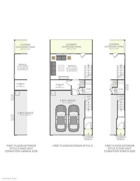 2D floor plan layout of this home in Archer Row, Charlotte, NC (Image 5).