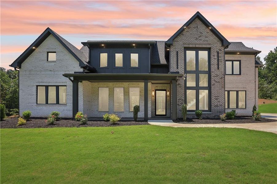 Front exterior of a new home in , Braselton, GA, highlighting curb appeal (Image 38).