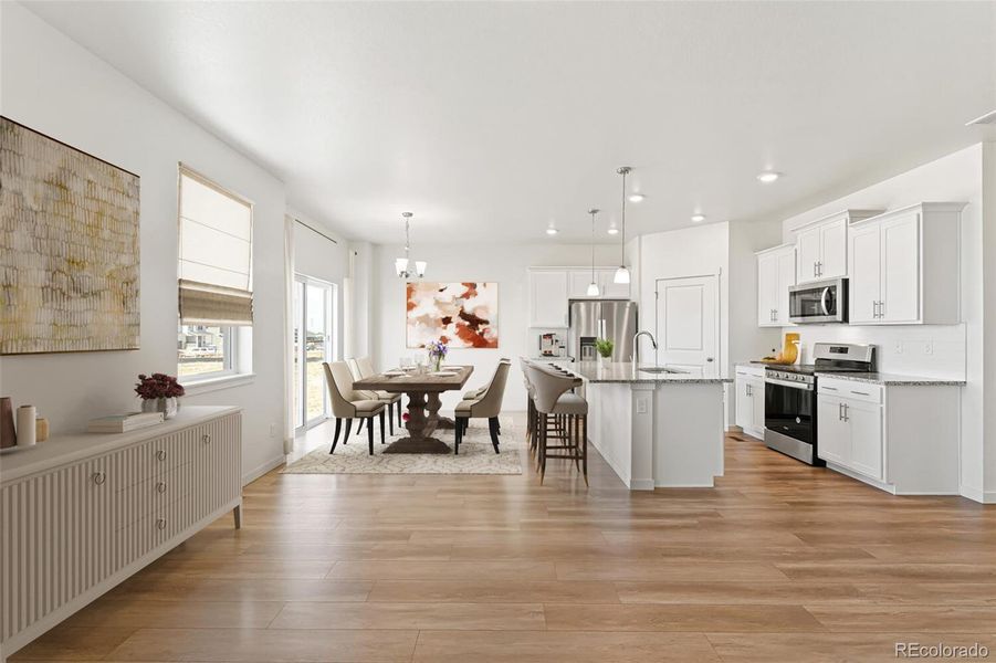 Furnished interior view inside a new home in Spring Valley Ranch, Elizabeth (Image 10).