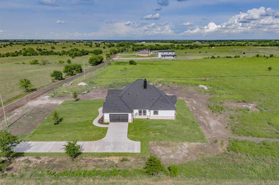 Bird's eye view with a rural view