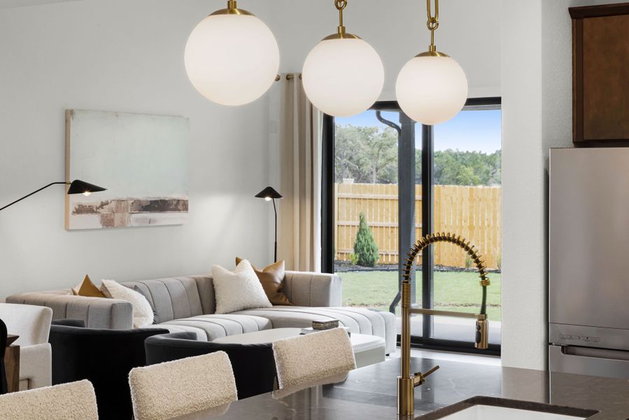 Representative furnished interior of a home built from the Lochridge by Pulte Homes in Woodside, Georgetown (Image 6).