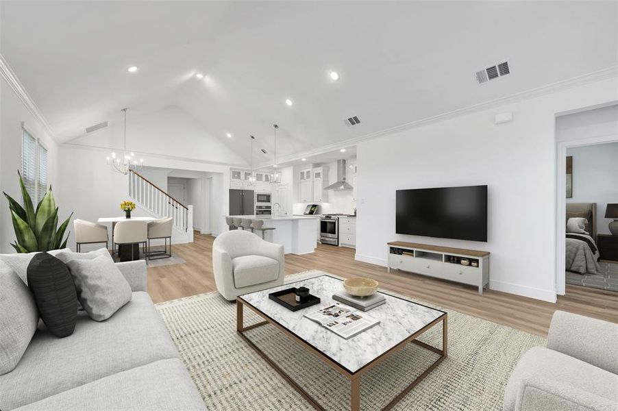 Furnished interior view inside a new home in Creekshaw, Royse City (Image 6).