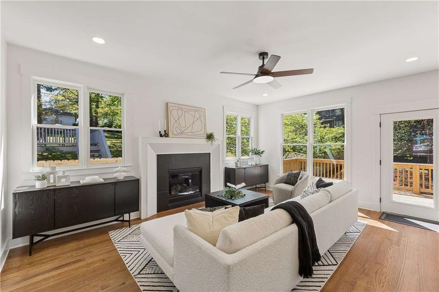 Furnished interior view inside a new home in , Atlanta (Image 14). Furnished interior view inside a new home in , Atlanta (Image 14).