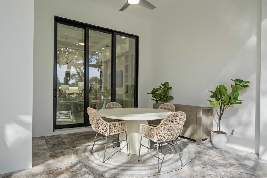 2D floor plan layout for the Seabreeze Grande by GHO Homes in Seaglass, Vero Beach, FL (Image 69).