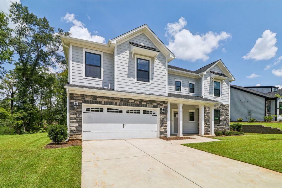 Representative exterior photo of a completed home built from the Collin II by Great Southern Homes in Cross Creek Golf Club, Seneca, SC (Image 5). Representative exterior photo of a completed home built from the Collin II by Great Southern Homes in Cross Creek Golf Club, Seneca, SC (Image 5).