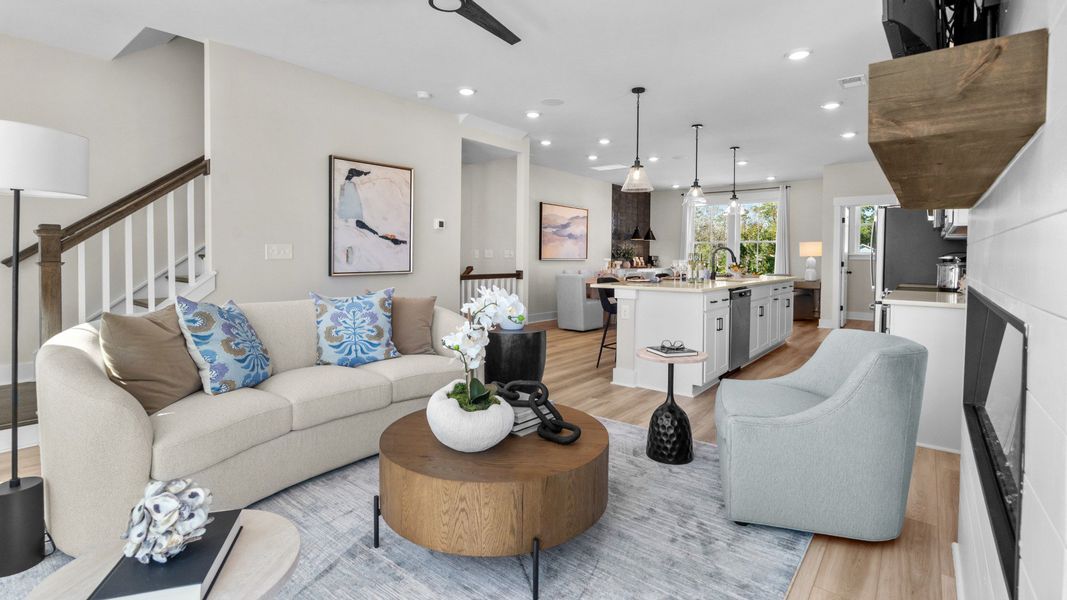 Furnished interior view inside a new home in Park Circle Townhomes, North Charleston (Image 8).