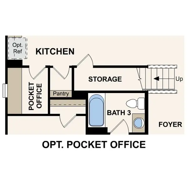 2D floor plan layout of this home in The Landings at Pecan Park, Jacksonville, FL (Image 4).