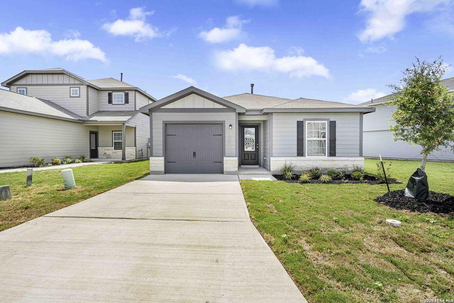 Front exterior of a new home in , San Antonio, TX, highlighting curb appeal (Image 2). Front exterior of a new home in , San Antonio, TX, highlighting curb appeal (Image 2).