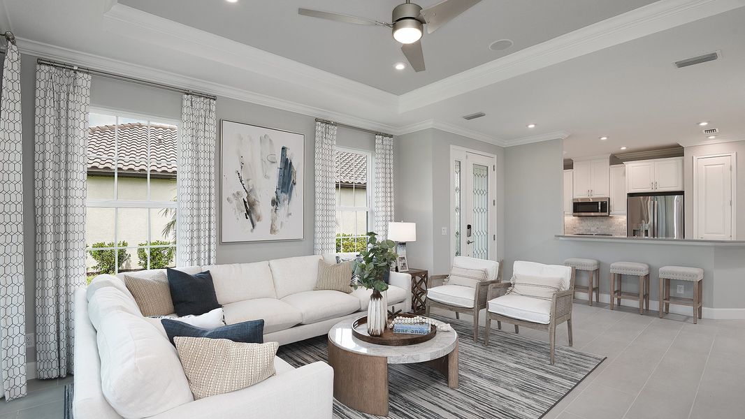 Furnished interior view inside a new home in Esplanade at Azario Lakewood Ranch, Bradenton (Image 13).