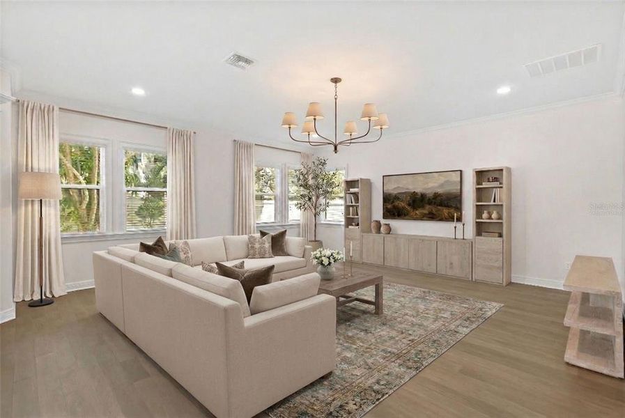 Furnished interior view inside a new home in , Tampa (Image 16). Furnished interior view inside a new home in , Tampa (Image 16).