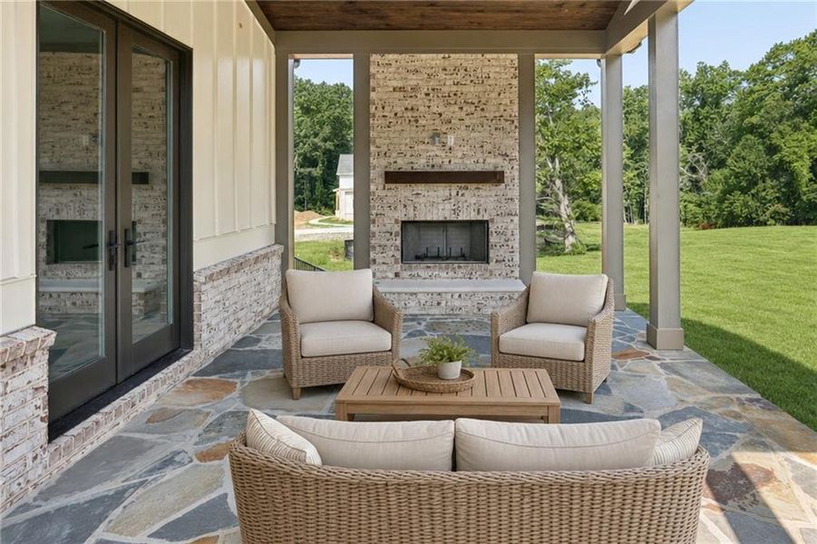 Exterior details and patio area of a home in , Milton (Image 2). Exterior details and patio area of a home in , Milton (Image 2).