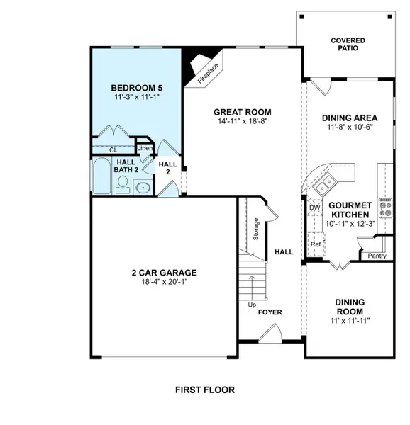 The Captiva II floor plan by K. Hovnanian® Homes. 1st Floor shown. *Prices, plans, dimensions, features, specifications, materials, and availability of homes or communities are subject to change without notice or obligation.
