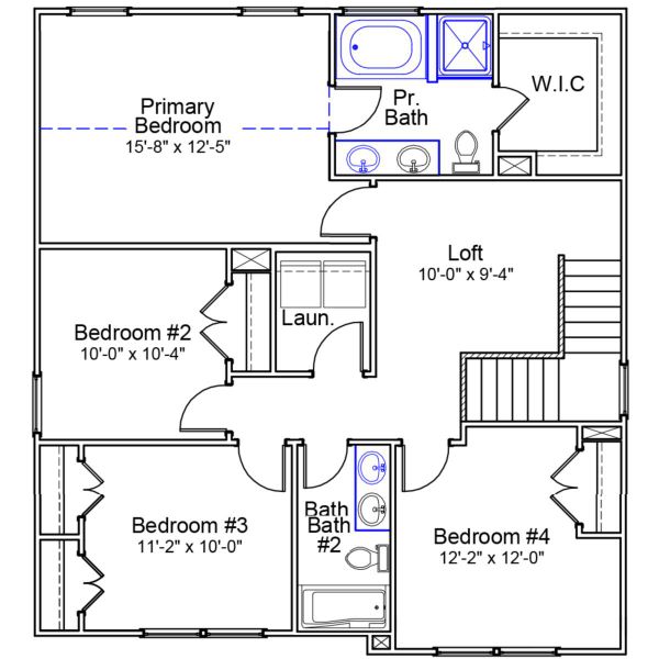 2D floor plan layout of this home in Bluefield, Lexington, SC (Image 4).