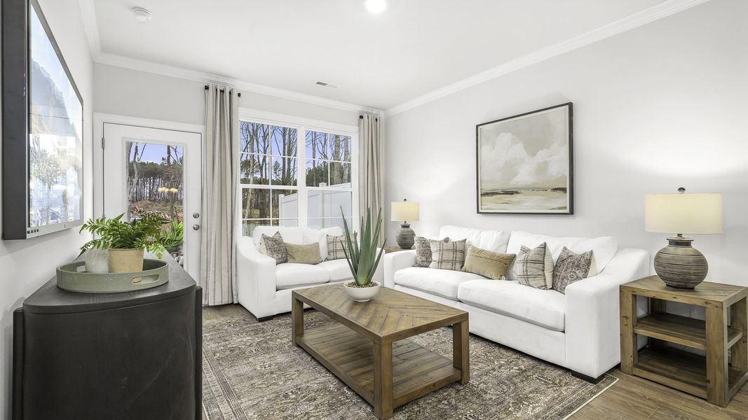 Furnished interior view inside a new home in The Meadows at Kinsley, Jamestown (Image 7). Furnished interior view inside a new home in The Meadows at Kinsley, Jamestown (Image 7).