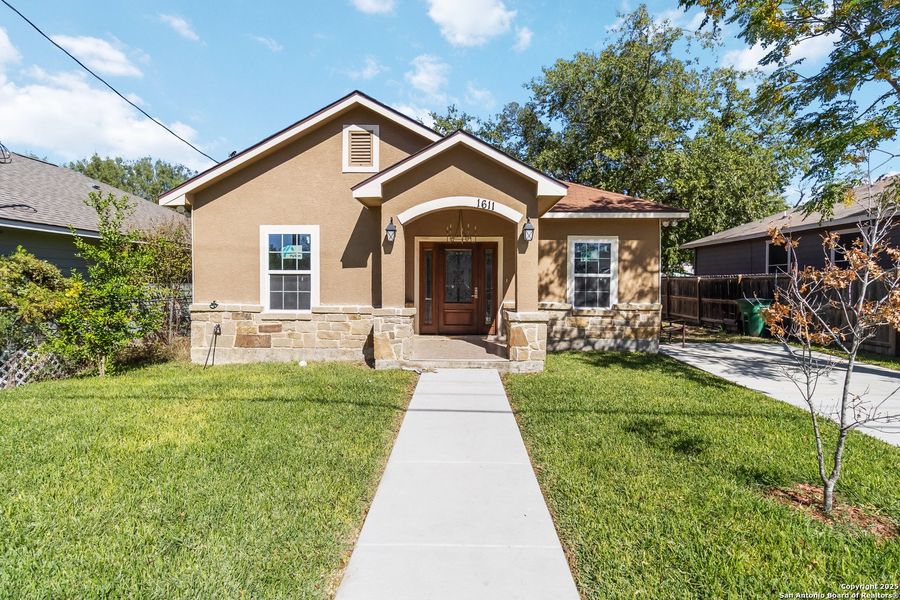 Front exterior of a new home in , San Antonio, TX, highlighting curb appeal (Image 1). Front exterior of a new home in , San Antonio, TX, highlighting curb appeal (Image 1).