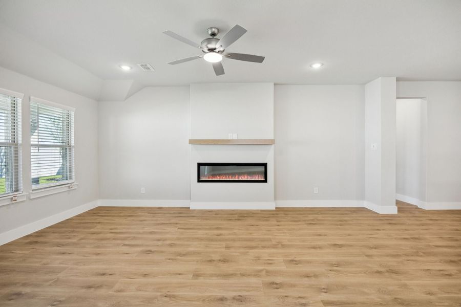 Representative unfurnished interior of a home built from the Adolphus by Centre Living Homes in Painted Tree Woodland West, McKinney (Image 25).