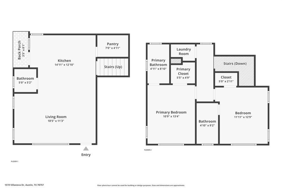 2D floor plan layout of this home in , Austin, TX (Image 5).