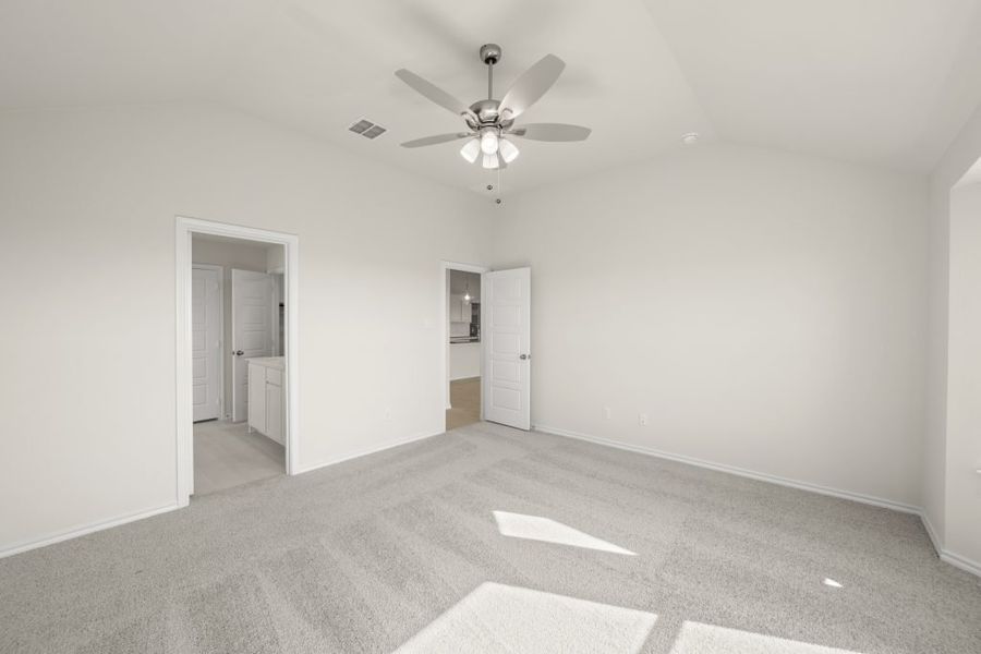 Front exterior of a new home in Myrtle Creek, Waxahachie, TX, highlighting curb appeal (Image 22). Front exterior of a new home in Myrtle Creek, Waxahachie, TX, highlighting curb appeal (Image 22).