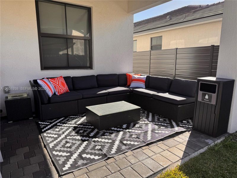 Exterior details and patio area of a home in , Miami (Image 21). Exterior details and patio area of a home in , Miami (Image 21).