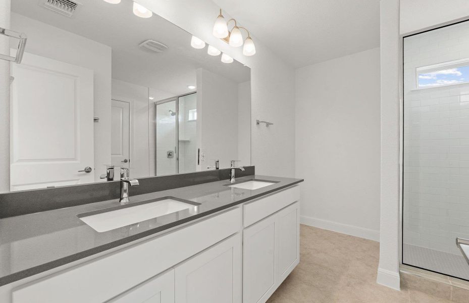 Furnished interior view inside a new home in Horizon Lake, Leander (Image 9). Furnished interior view inside a new home in Horizon Lake, Leander (Image 9).