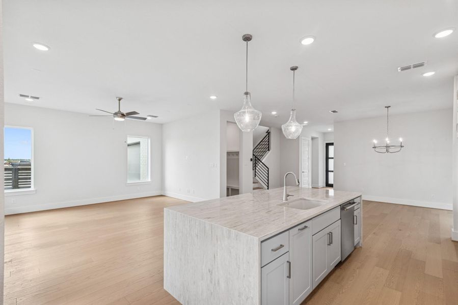 Furnished interior view inside a new home in Easthaven at Bridgeland Central - Vision Collection, Cypress (Image 14). Furnished interior view inside a new home in Easthaven at Bridgeland Central - Vision Collection, Cypress (Image 14).