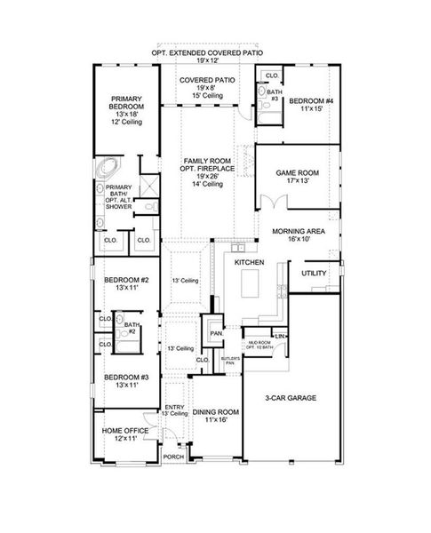 2D floor plan layout of this home in Everly, Hockley, TX (Image 2).