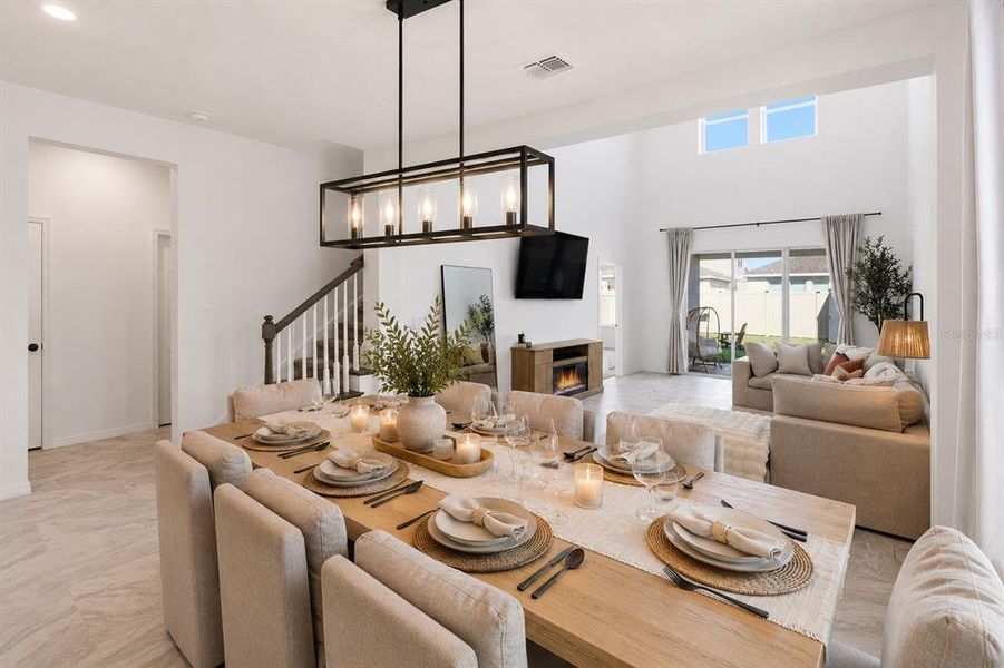 Furnished interior view inside a new home in Center Lake Ranch Community Group Page, St. Cloud (Image 8).