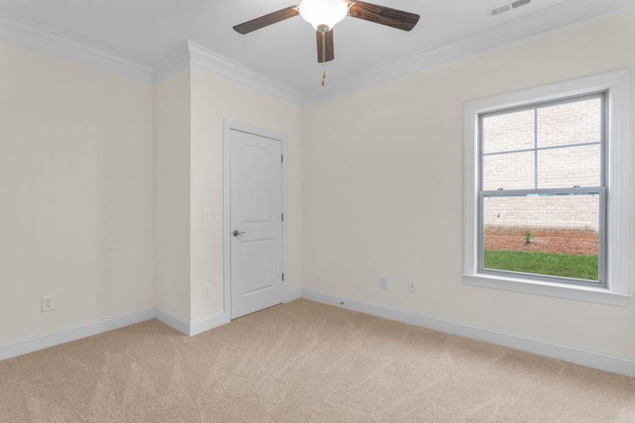 Representative unfurnished interior of a home built from the Fairfield Lux by Keystone Homes NC in Weybridge, Burlington (Image 40).