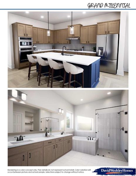 Furnished interior view inside a new home in Elyson 45', Katy (Image 5).