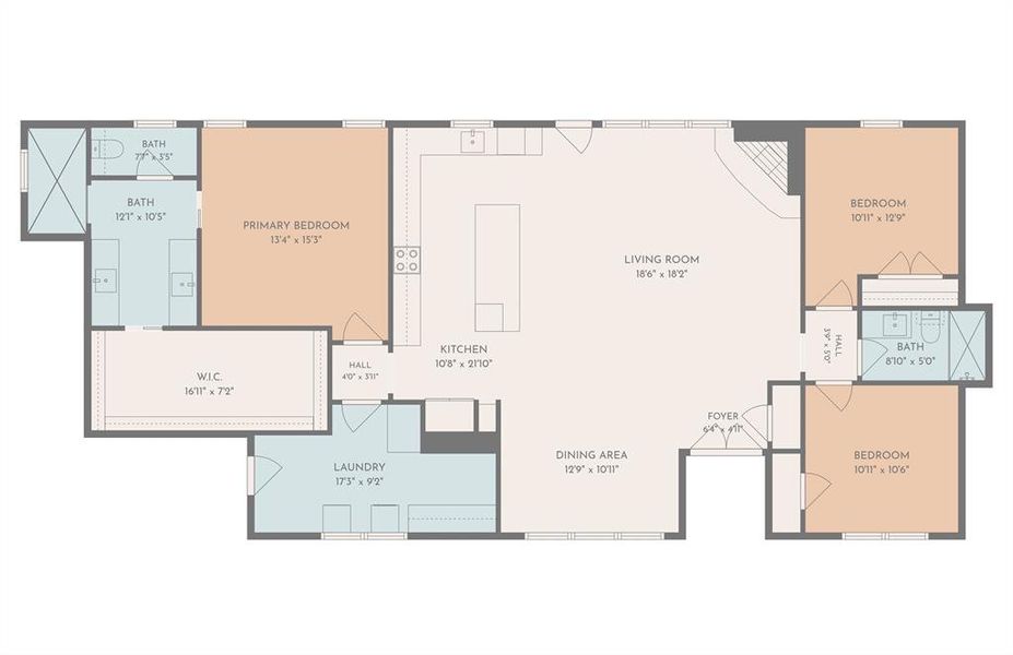 2D floor plan layout of this home in , Hubbard, TX (Image 3).