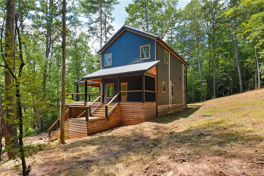 Front exterior of a new home in , Sautee Nacoochee, GA, highlighting curb appeal (Image 21). Front exterior of a new home in , Sautee Nacoochee, GA, highlighting curb appeal (Image 21).