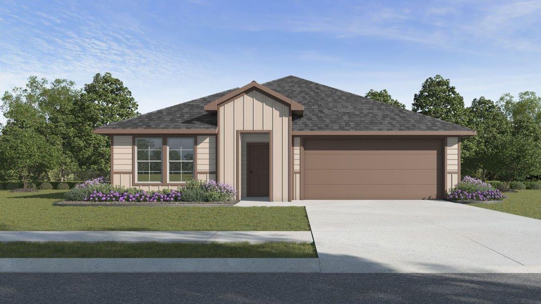 Representative exterior photo of a completed home built from the Lakeway by D.R. Horton in Kokomo, Rockport, TX (Image 2). Representative exterior photo of a completed home built from the Lakeway by D.R. Horton in Kokomo, Rockport, TX (Image 2).