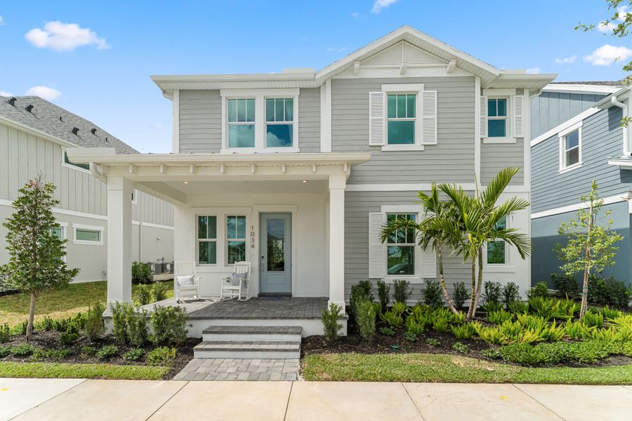 Representative exterior photo of a completed home built from the Dahlberg by Mattamy Homes in Newfield - Rosette Park, Palm City, FL (Image 15).