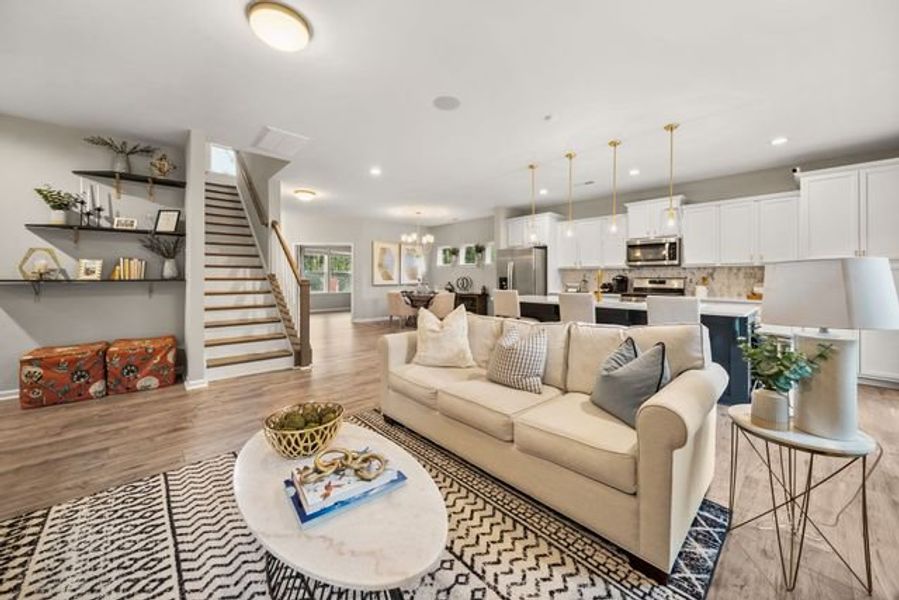 Representative furnished interior of a home built from the Kipling by True Homes in Whispering Hills, Locust (Image 9).