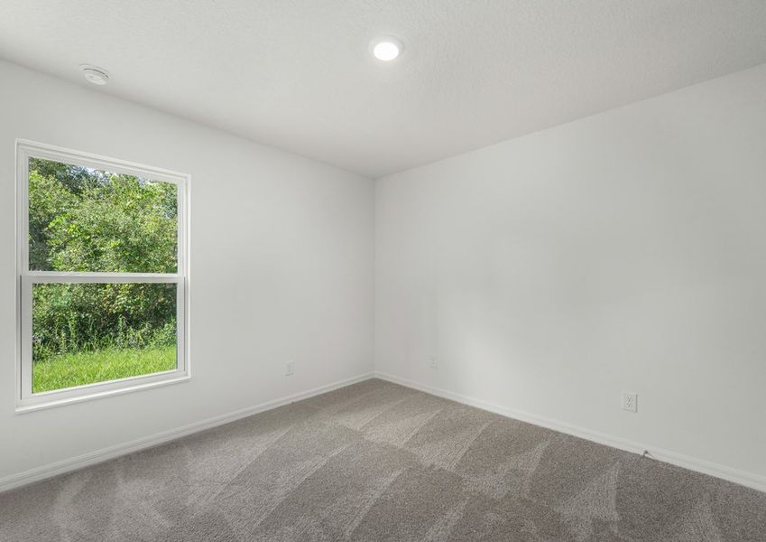 The secondary bedroom of the Alafia plan