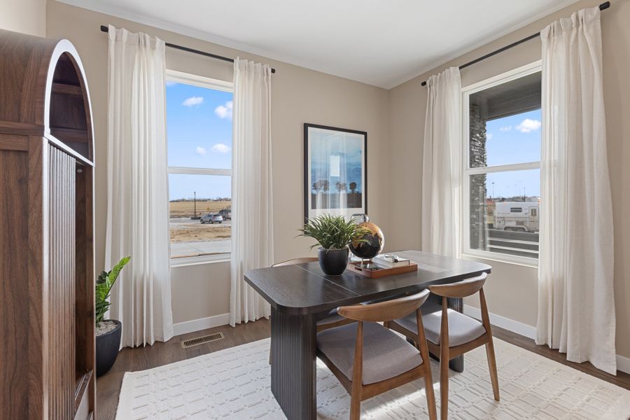 Representative furnished interior of a home built from the The Sunlight by Risewell Homes in Cordovan, Firestone (Image 13).