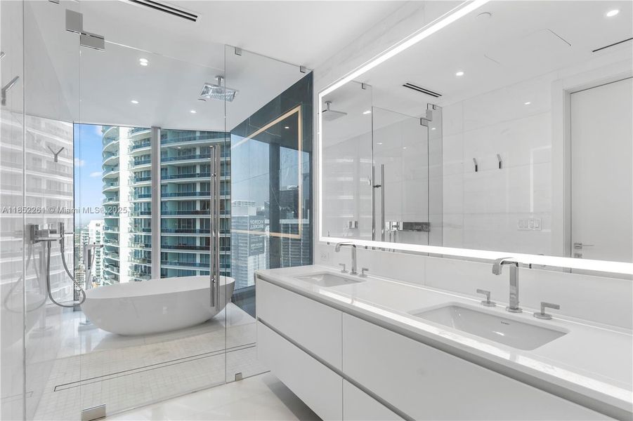 Furnished interior view inside a new home in Aston Martin Residences, Miami (Image 26).