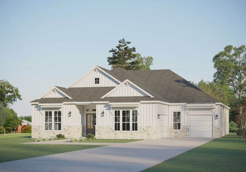 Representative exterior photo of a completed home built from the Bluebonnet 6140 by GFO Home in Feathergrass, Florence, TX (Image 4).