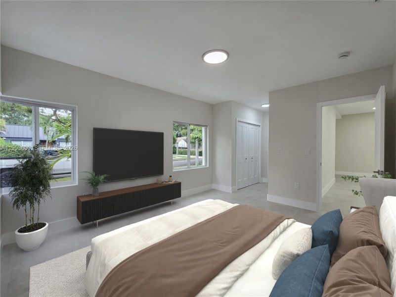 Furnished interior view inside a new home in , Miami (Image 33).