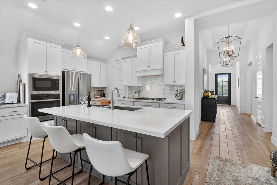 Furnished interior view inside a new home in Wolf Ranch, Georgetown (Image 8).
