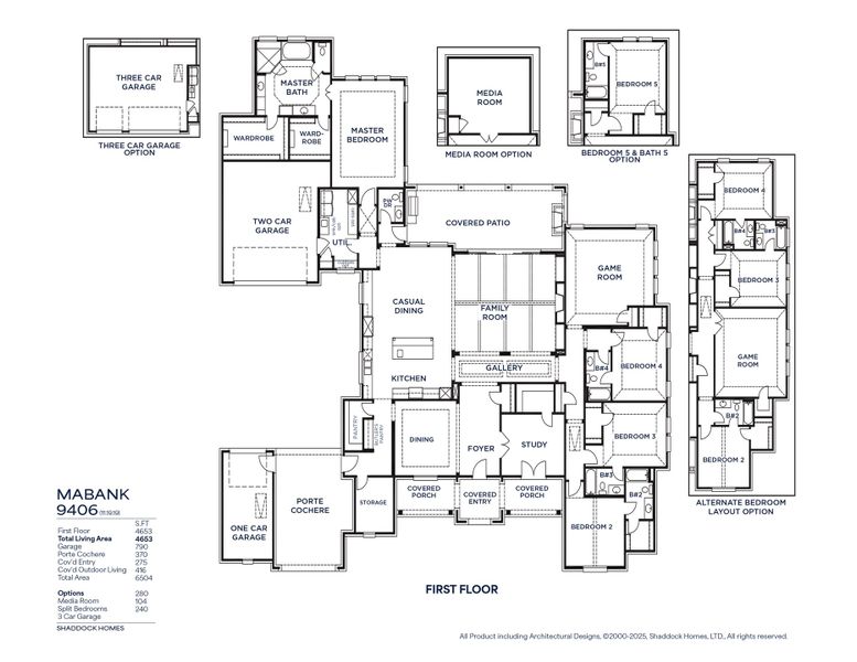2D floor plan layout for the Mabank - SH 9406 by Shaddock Homes in King's Crossing - Phase 5 & 6, Parker, TX (Image 3). 2D floor plan layout for the Mabank - SH 9406 by Shaddock Homes in King's Crossing - Phase 5 & 6, Parker, TX (Image 3).